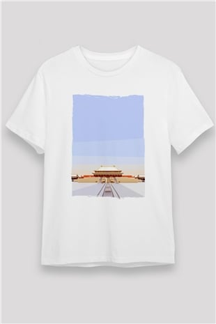 Yasak Şehir Beyaz Unisex Tişört T-Shirt - TişörtFabrikası