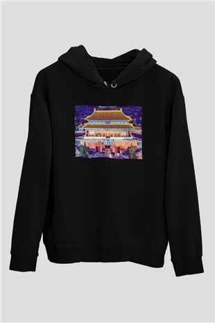 Yasak Şehir Siyah Unisex Hoodie