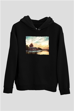 Yasak Şehir Siyah Unisex Hoodie