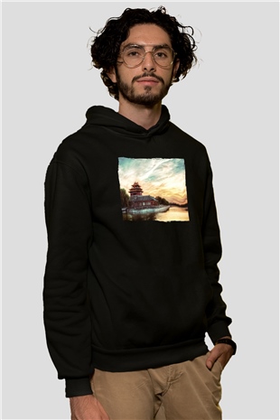 Yasak Şehir Siyah Unisex Hoodie