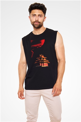 Yasak Şehir Siyah Unisex Kolsuz Tişört
