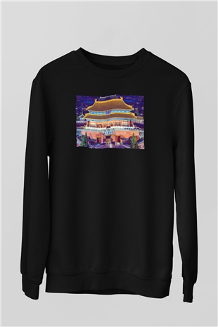 Yasak Şehir Siyah Unisex Sweatshirt