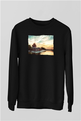 Yasak Şehir Siyah Unisex Sweatshirt