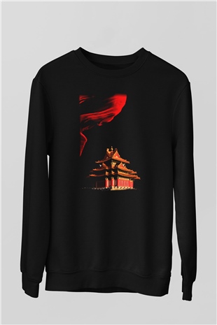 Yasak Şehir Siyah Unisex Sweatshirt