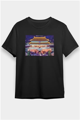 Yasak Şehir Siyah Unisex Tişört T-Shirt - TişörtFabrikası