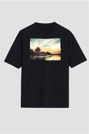 Yasak Şehir Siyah Oversize Tişört Oversize T-shirt - TişörtFabrikası