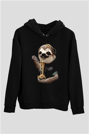 Yavaş Yeme YarışmasıSiyah  Unisex Hoodie