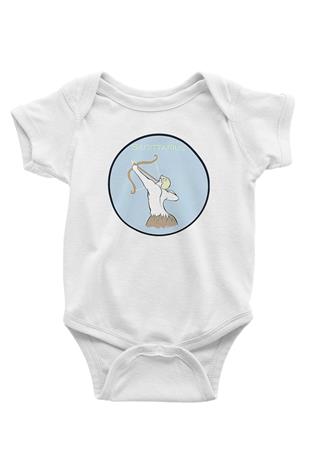 Yay Burcu Baskılı Beyaz Unisex Bebek Body - Zıbın