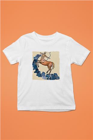 Yay Burcu Baskılı Beyaz Unisex Beyaz Çocuk Tişört - Tshirt