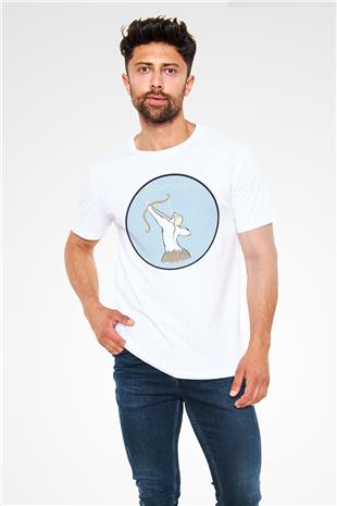 Yay Burcu Unisex Baskılı Beyaz Tişört - Tshirt