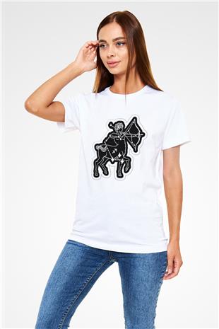 Yay Burcu Unisex Baskılı Beyaz Tişört - Tshirt