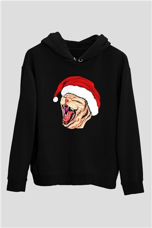 Yeni Yıl KediSiyah  Unisex Hoodie