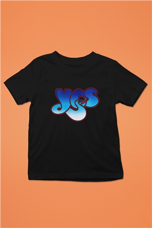 Yes Baskılı Siyah Unisex Çocuk Tişört