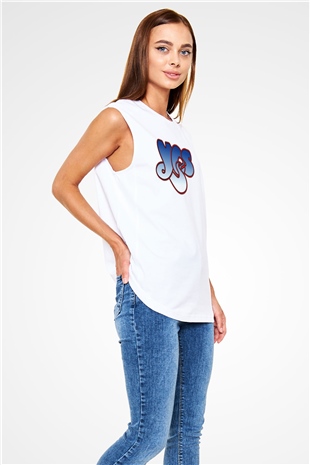 Yes Beyaz Unisex Kolsuz Tişört