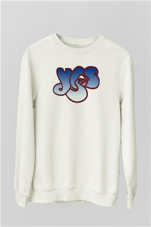 Yes Beyaz Unisex Sweatshirt