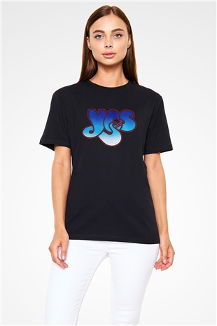 Yes Siyah Unisex Tişört T-Shirt - TişörtFabrikası