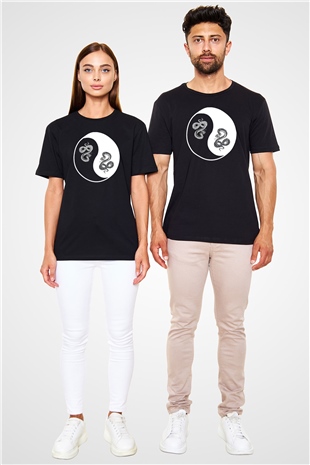 Yılan Siyah Unisex Tişört T-Shirt - TişörtFabrikası