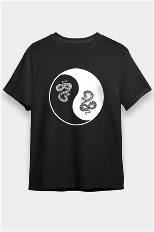 Yılan Siyah Unisex Tişört T-Shirt - TişörtFabrikası