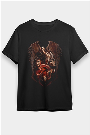 Yılan Siyah Unisex Tişört T-Shirt - TişörtFabrikası