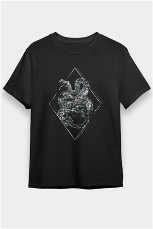 Yılan Siyah Unisex Tişört T-Shirt - TişörtFabrikası