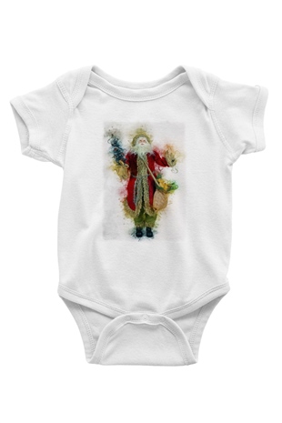 Yılbaşı Beyaz Bebek Body - Zıbın