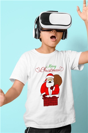 Yılbaşı Beyaz Unisex Çocuk Tişört