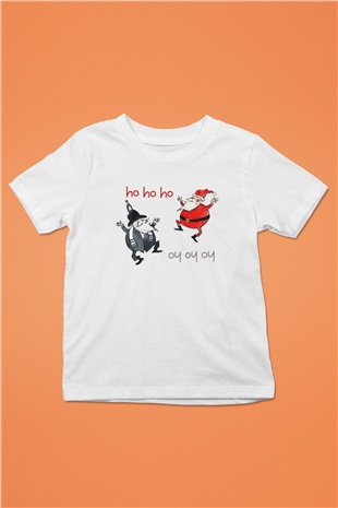 Yılbaşı Beyaz Unisex Çocuk Tişört