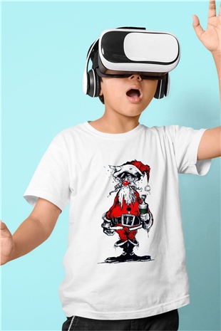 Yılbaşı Beyaz Unisex Çocuk Tişört
