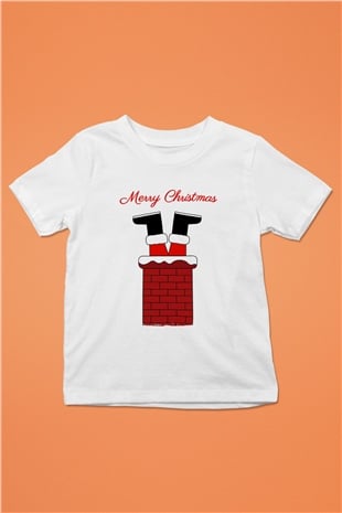Yılbaşı Beyaz Unisex Çocuk Tişört