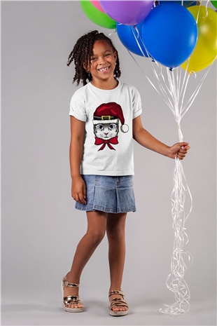 Yılbaşı Beyaz Unisex Çocuk Tişört