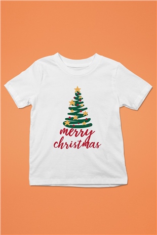 Yılbaşı Beyaz Unisex Çocuk Tişört