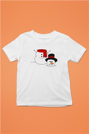 Yılbaşı Beyaz Unisex Çocuk Tişört