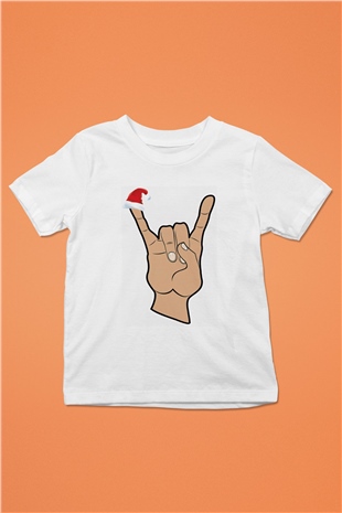 Yılbaşı Beyaz Unisex Çocuk Tişört
