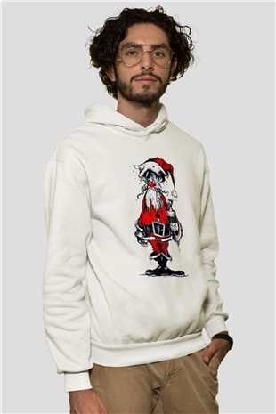 Yılbaşı Beyaz Unisex Hoodie
