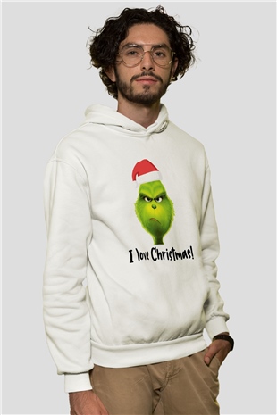 Yılbaşı Beyaz Unisex Hoodie