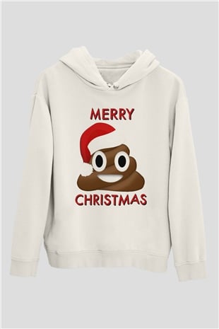 Yılbaşı Beyaz Unisex Hoodie