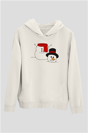 Yılbaşı Beyaz Unisex Hoodie