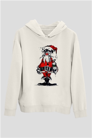 Yılbaşı Beyaz Unisex Hoodie
