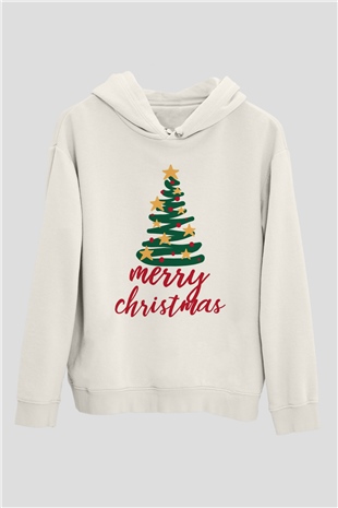 Yılbaşı Beyaz Unisex Hoodie