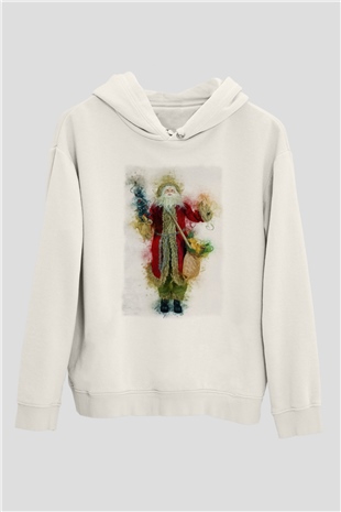 Yılbaşı Beyaz Unisex Hoodie