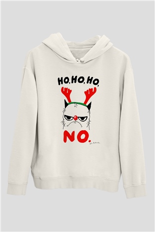 Yılbaşı Beyaz Unisex Hoodie
