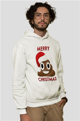 Yılbaşı Beyaz Unisex Hoodie