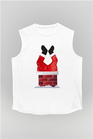Yılbaşı Beyaz Unisex Kolsuz Tişört