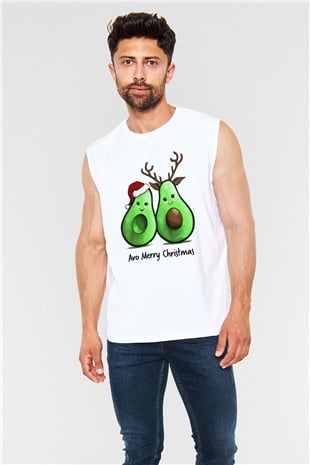 Yılbaşı Beyaz Unisex Kolsuz Tişört