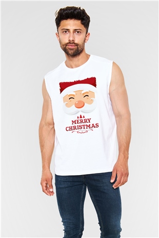 Yılbaşı Beyaz Unisex Kolsuz Tişört