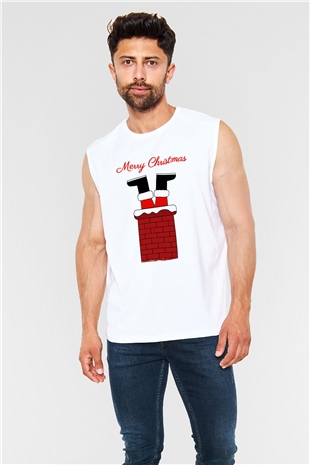 Yılbaşı Beyaz Unisex Kolsuz Tişört