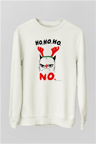 Yılbaşı Beyaz Unisex Sweatshirt