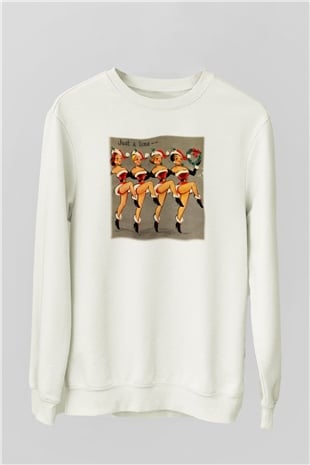 Yılbaşı Beyaz Unisex Sweatshirt