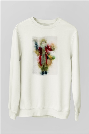 Yılbaşı Beyaz Unisex Sweatshirt