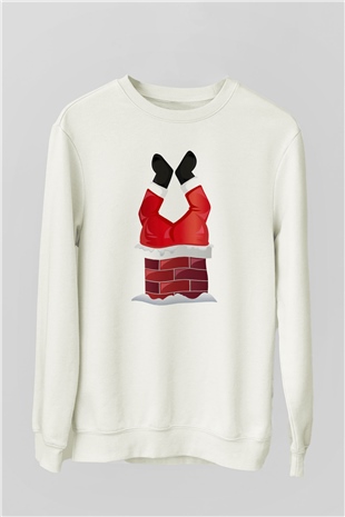 Yılbaşı Beyaz Unisex Sweatshirt